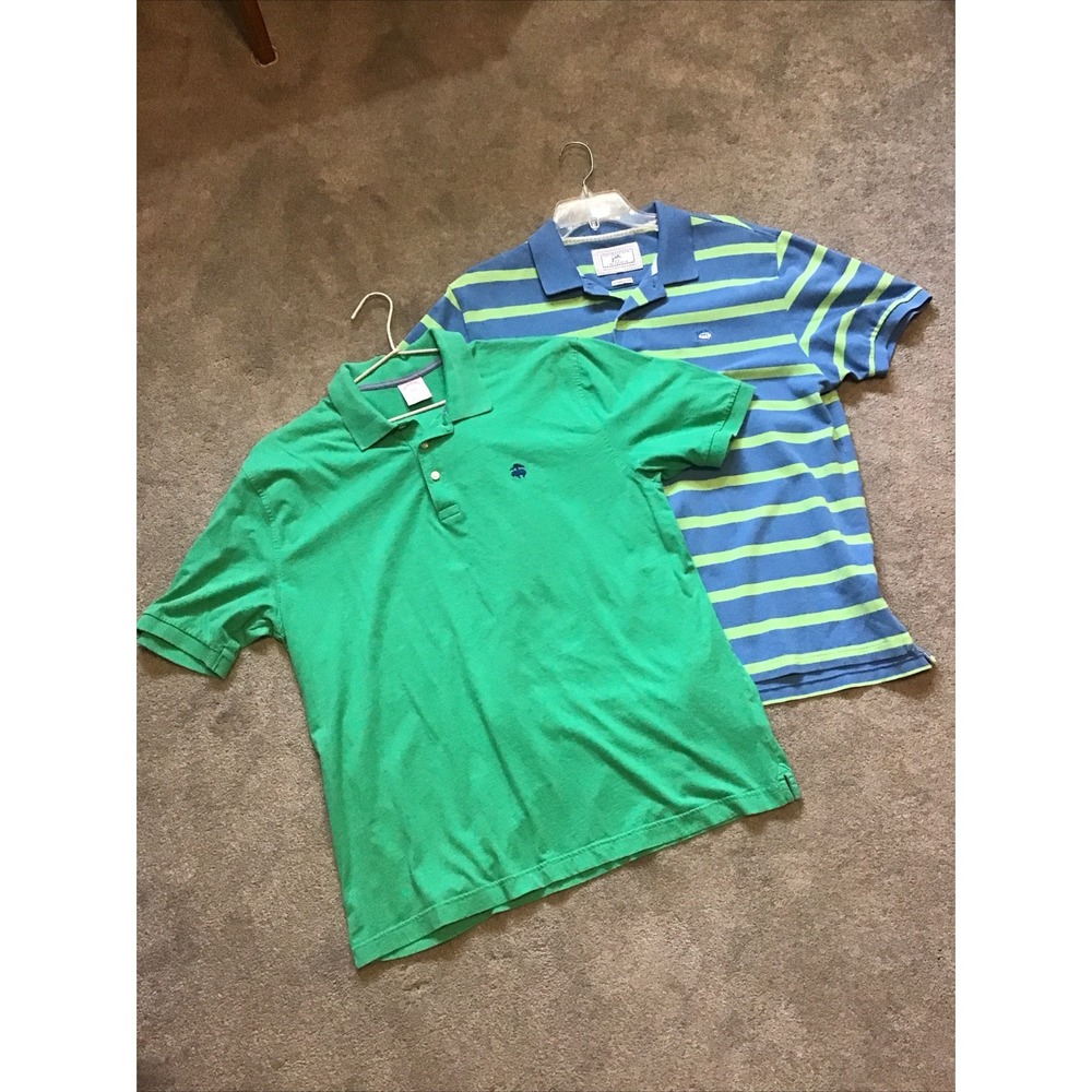 Men's Lot Of Two Short Sleeve Polo Shirt Brooks‎ Brothers Southern Tide Large